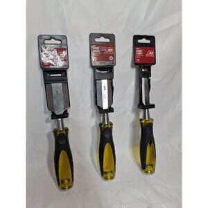 ACE Wood Chisel Set (3-Piece), 1-1/2, 1-1/4" & 5/8", Yellow & Black,